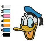Donald Duck Face Embroidery Design 02
